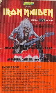 Ticket History #02: Iron Maiden | Iron Maiden, Arena Parco N… | Flickr