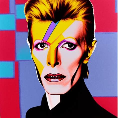 David Bowie Oil Painting by Andy Warhol · Creative Fabrica