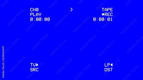 The blue blank screen of an old VHS player connected to a tv. Cool ...