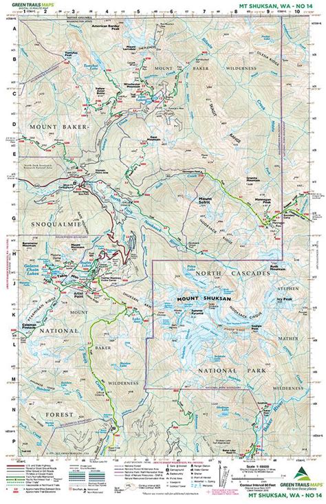 Green Trails Mt. Shuksan Map 14: DiscoverNW.org