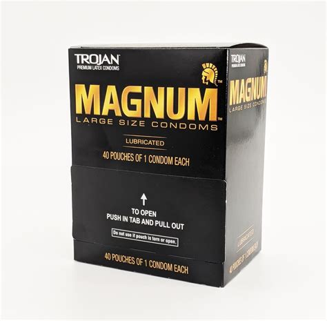 TROJAN MAGNUM CONDOMS DISPLAY - 40CT - Exclusive Male Enhancement ...