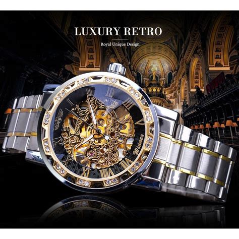 Men's Luxury Diamond Luminous Skeleton Watch - Quality Watches For Men