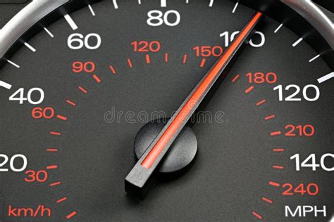 Speedometer at 100 MPH stock image. Image of kilometer - 83283401