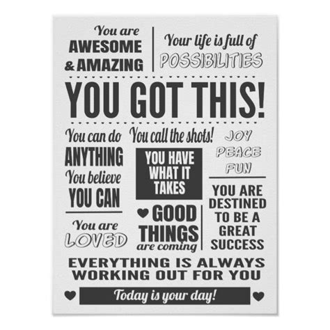 You Got This Motivational Quotes Poster | Zazzle.com | Motivational quote posters, Quote posters ...