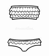 Coloring Book Bandeau Bikini Stock Vector  Illustration Of bikini sketch template