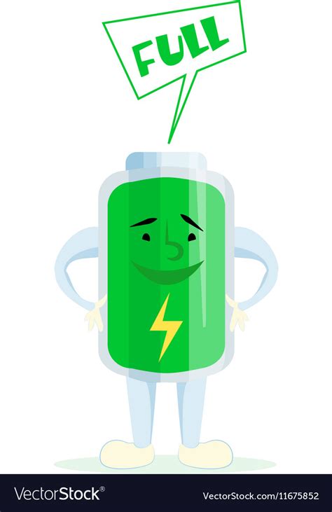 Cartoon battery charge Royalty Free Vector Image