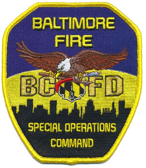 Baltimore City/PGFD/& MD Patches | Eagle Emblems & Graphics