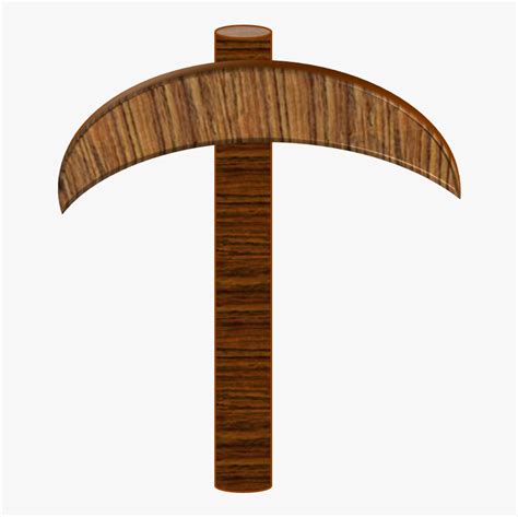 Wood Pickaxe - Minecraft Texture Wooden Pickaxe, HD Png Download - kindpng