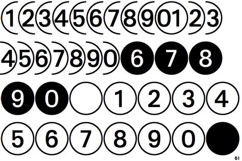 Fontscape Home > Symbols > Numbers > Numbers in circles