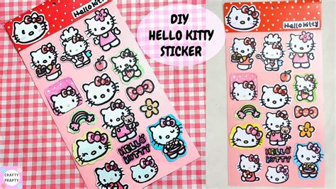 How to Make Your Own Stickers/ DIY Hello Kitty Sticker/ Stickers | How to stick Hello Kitty ...