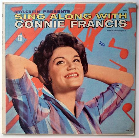 Connie Francis Sing Along With Connie Francis LP Vinyl Record Album ...