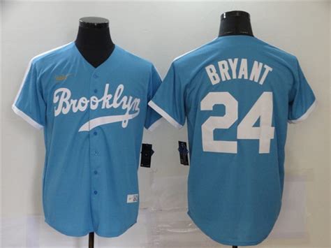 Los Angeles Dodgers #24 Kobe Bryant Light Blue 2020 Cooperstown Collection Cool Base Jersey ...