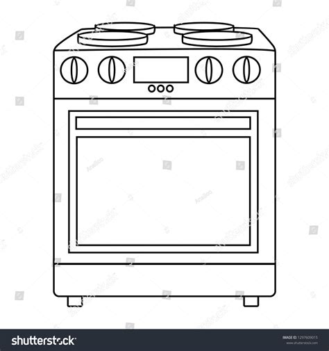 Stove Oven Drawing