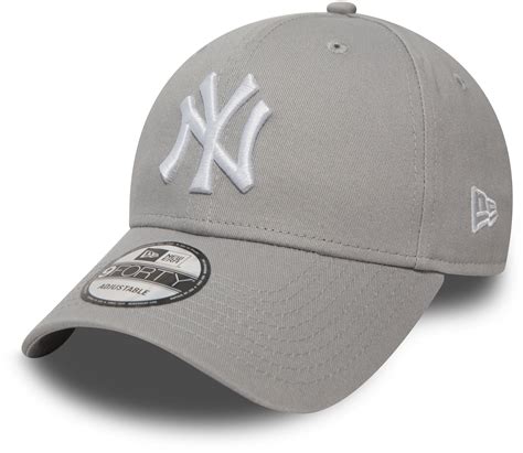 New Era 940 League Basic NY Yankees Adjustable Grey Baseball Cap ...