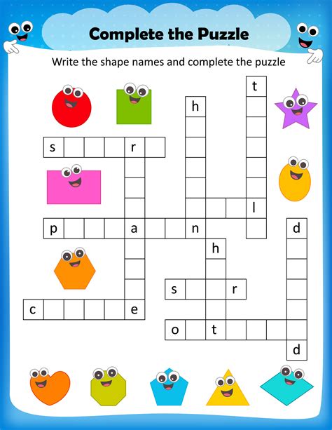 Printable Kids Crossword Puzzles