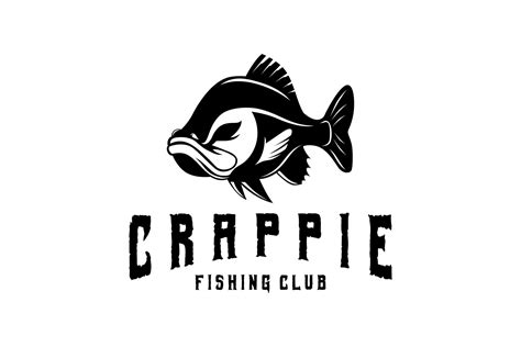 Crappie fish fishing logo, jumping fish design template vector illustration. great to use as ...