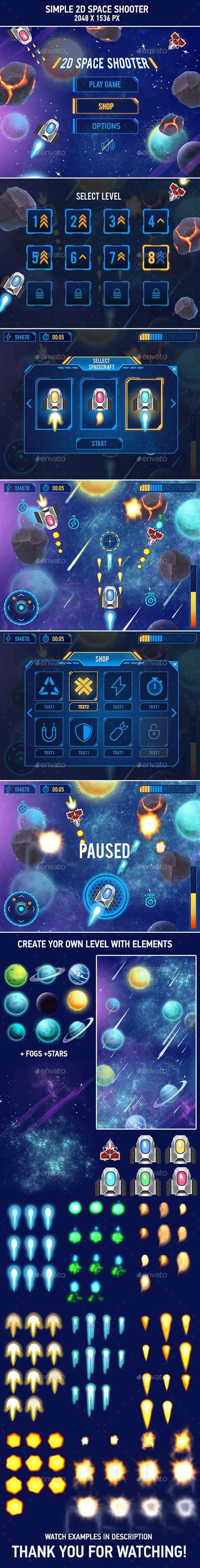 2D Space Shooter Game Asset by ververver | GraphicRiver