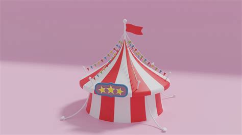 ArtStation - Cartoon Circus Tent 3D model | Resources