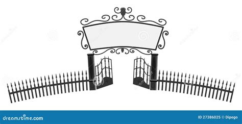 Zoo Entrance Gate Cartoon Illustration | CartoonDealer.com #108228039