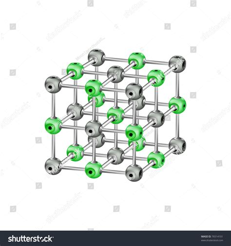 3d Model Of A Structure Of A Molecular Crystal Lattice Stock Vector ...