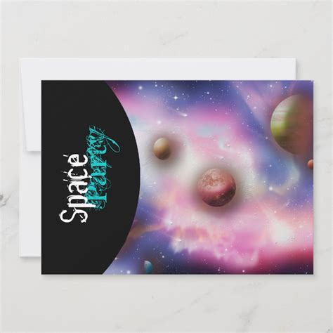 Space theme party invitations - customize template | Zazzle