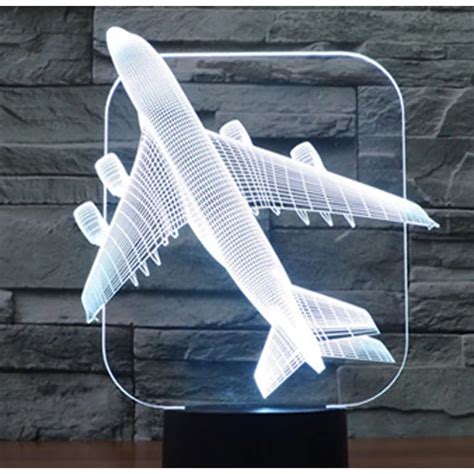 3D LED Night Light Plane Bomber with 7 Colors Light for Home Decoration Lamp Amazing ...