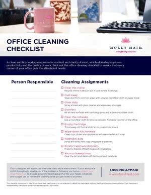 Office Cleaning Checklist | Molly Maid Cleaning Services