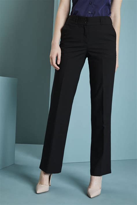 Women's Qualitas Straight Leg Trousers, Black