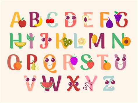 Cute Alphabet Art For Kids Room 184275 Vector Art at Vecteezy