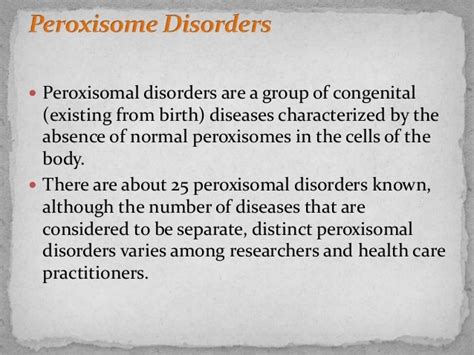 peroxisomal disorder