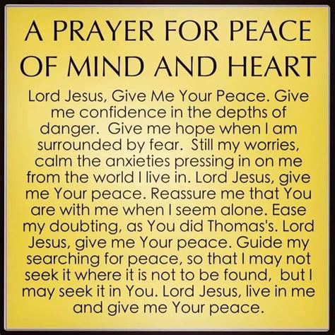 ♥ A PRAYER FOR PEACE OF MIND AND HEART | ART/ quotes/ Funny | Pintere…