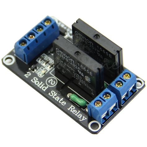 5V 2 Channel OMRON SSR High Level Solid State Relay Module 250V 2A for ...