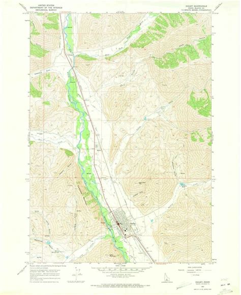 1967 Hailey, ID - Idaho - USGS Topographic Map | Topographic map, Contour map, Relief map