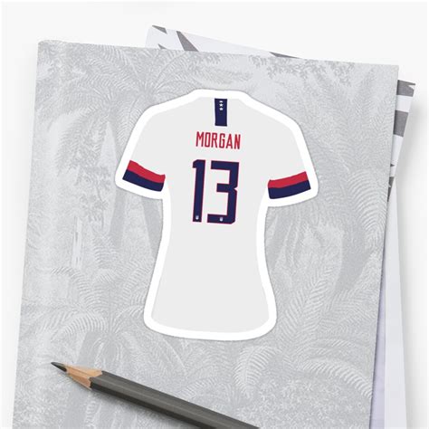 "Alex Morgan USA - #13 Jersey" Sticker by cocreations | Redbubble