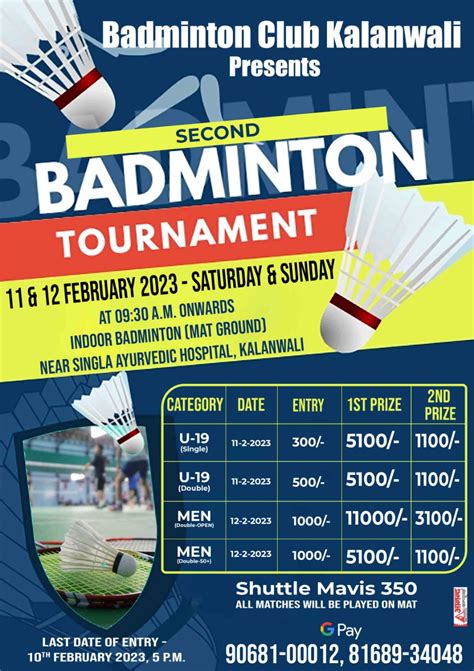 2nd Badminton Tournament Kalanwali – Badmintonpb