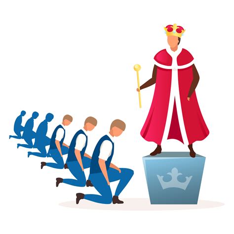 Monarchy political system metaphor flat vector illustration. Form of government, regime. Power ...