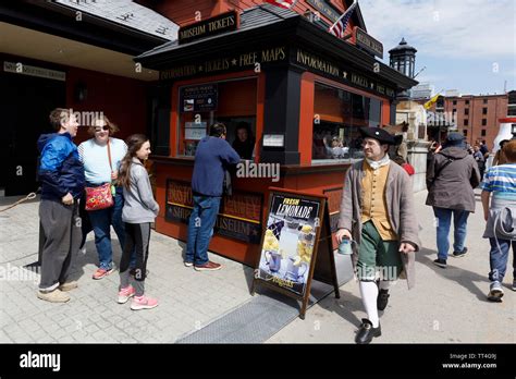 Ticket kiosk, Tea Party Museum, Boston, Massachusetts, USA Stock Photo - Alamy