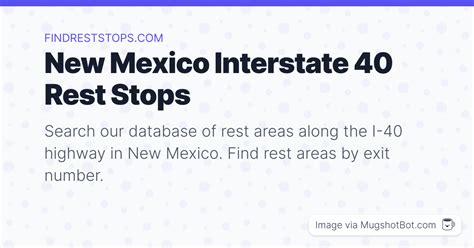 New Mexico Interstate 40 Rest Stops | Find All Rest Stops on I-40