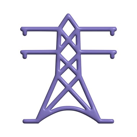 3d icon electric tower 22675863 PNG