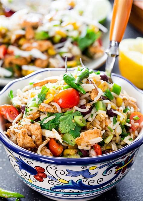 Mexican Chicken and Rice Salad - Jo Cooks