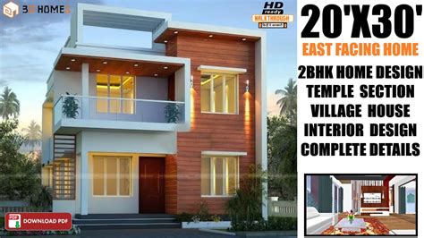 3D Home Design | 20x30 Duplex House | 20x30 House Plans East Facing | 20x30 House Front ...