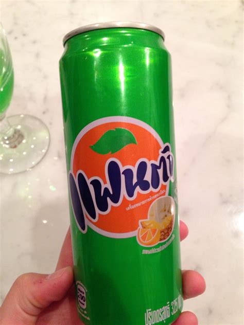 This is Thai green Fanta! It is actually neon green and tastes like ...