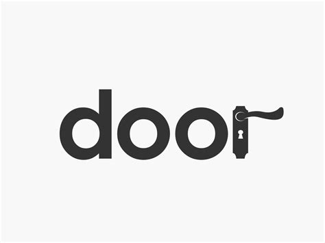 door logo wordmark by finalidea on Dribbble