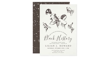 Black History Month | Jazz Themed Invitation | Zazzle.com