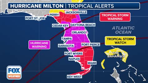 Milton forces expansion of Storm Surge, Hurricane Warnings as Florida ...