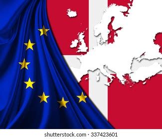 Denmark European Union Flag Europe Map Stock Illustration 337423601 | Shutterstock