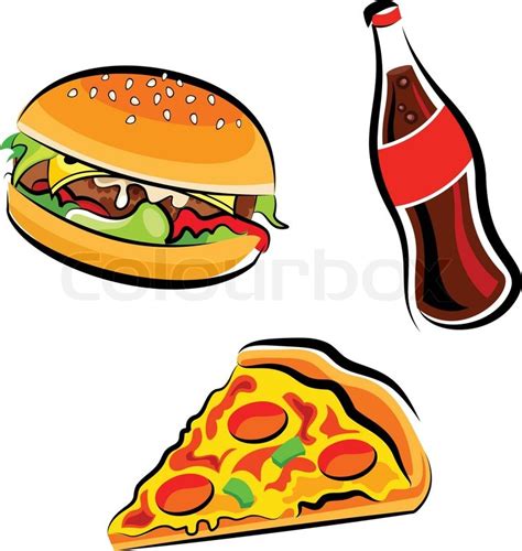 Fast food clipart | Stock Vector | Colourbox