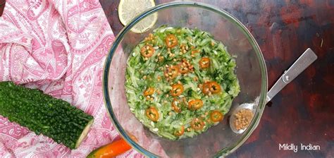 Spicy southindian bittergourd salad. – Mildly Indian