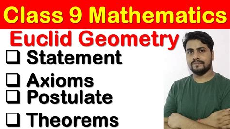 Class 9 Euclid Geometry | Euclid Axioms | Euclid Postulate | Euclid ...