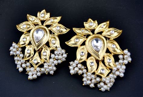 Fancy Pearl Earrings from Orne Jewels ~ South India Jewels